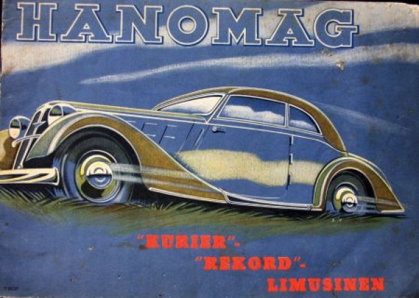 Hanomag Rekord Kurier Sedan Modelprogram 1935 Carbrochure (9696)